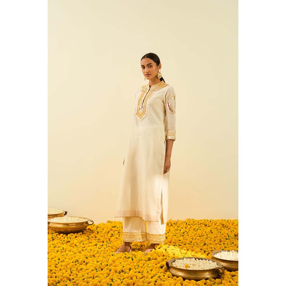 Sheetal Batra Ivory Kurta with Palazzo (Set of 2)