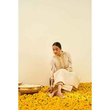 Sheetal Batra Ivory Kurta with Palazzo (Set of 2)