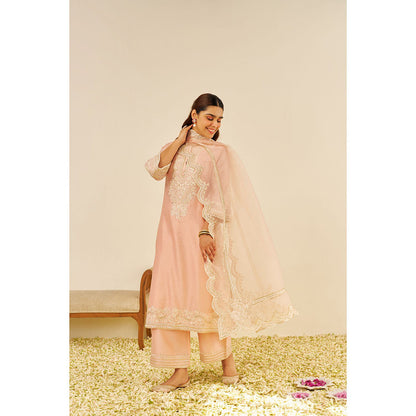 Sheetal Batra Pink Sereen A-Line Kurta with Palazzo and Dupatta (Set of 3)