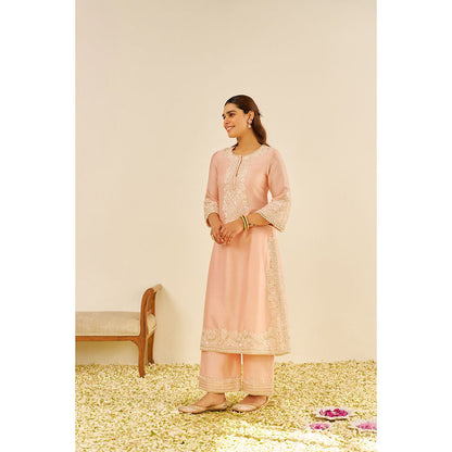 Sheetal Batra Pink Sereen A-Line Kurta with Palazzo and Dupatta (Set of 3)