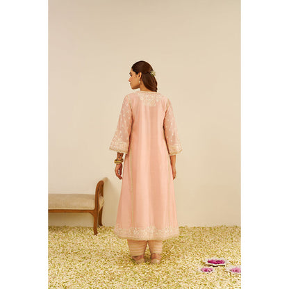 Sheetal Batra Pink Maaroofa Long Kurta with Salwar (Set of 2)