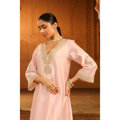 Sheetal Batra Sanvi - Blush Pink Long Choga With Salwar