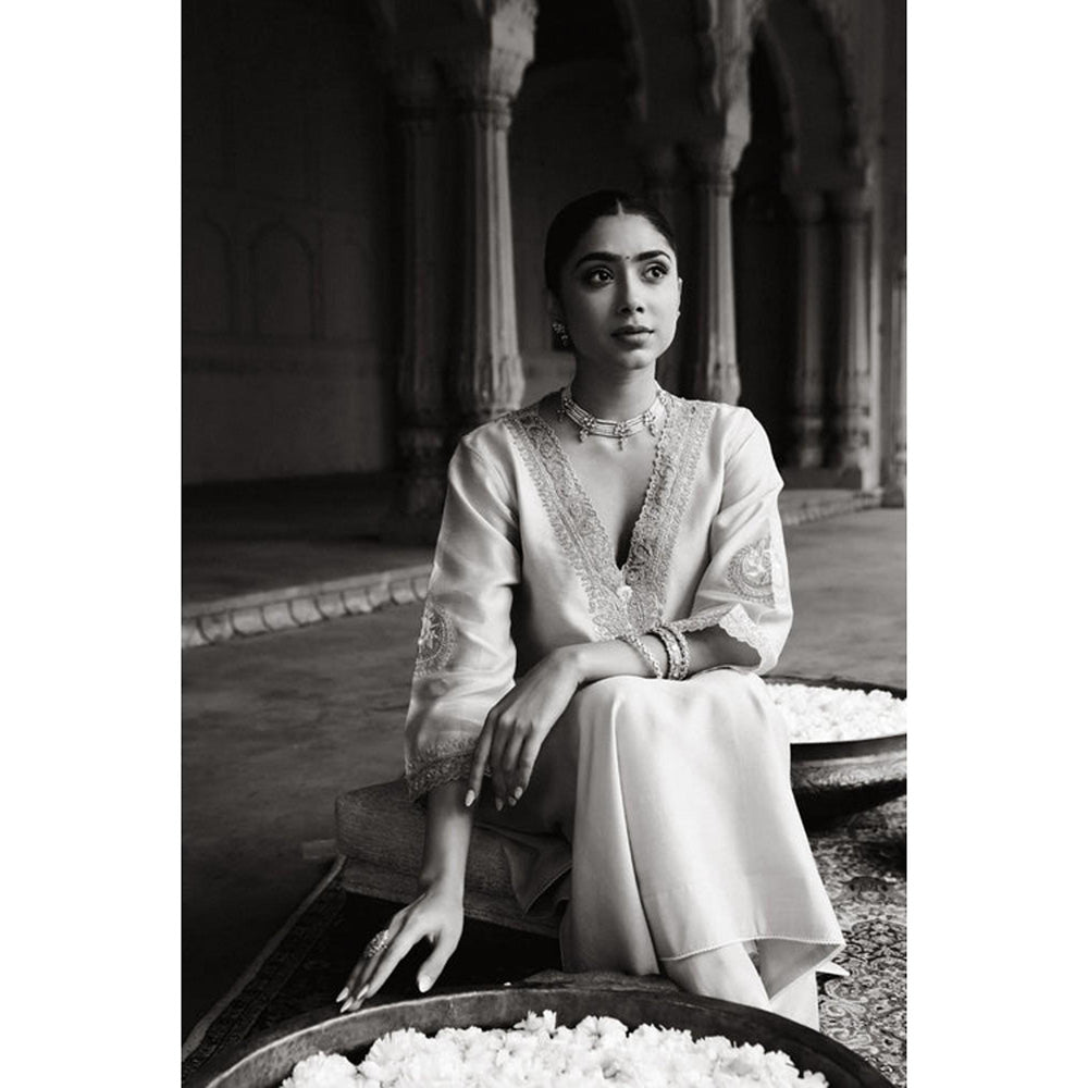 Sheetal Batra Sanvi - Blush Pink Long Choga With Salwar