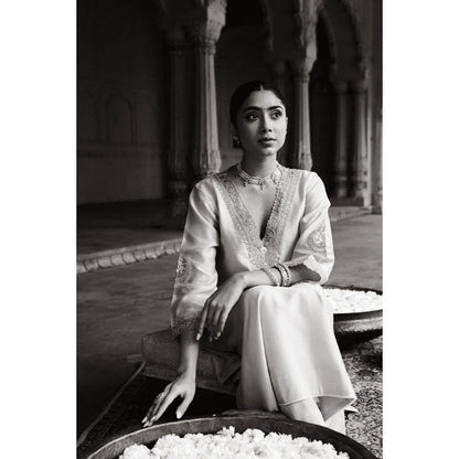 Sheetal Batra Sanvi - Blush Pink Long Choga With Salwar