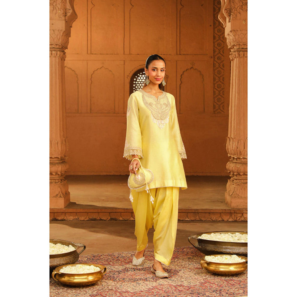 Sheetal Batra Ashira- Lemon Yellow Kurta With Salwar