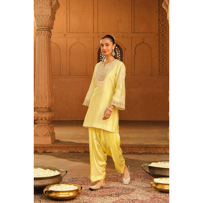 Sheetal Batra Ashira- Lemon Yellow Kurta With Salwar And Dupatta