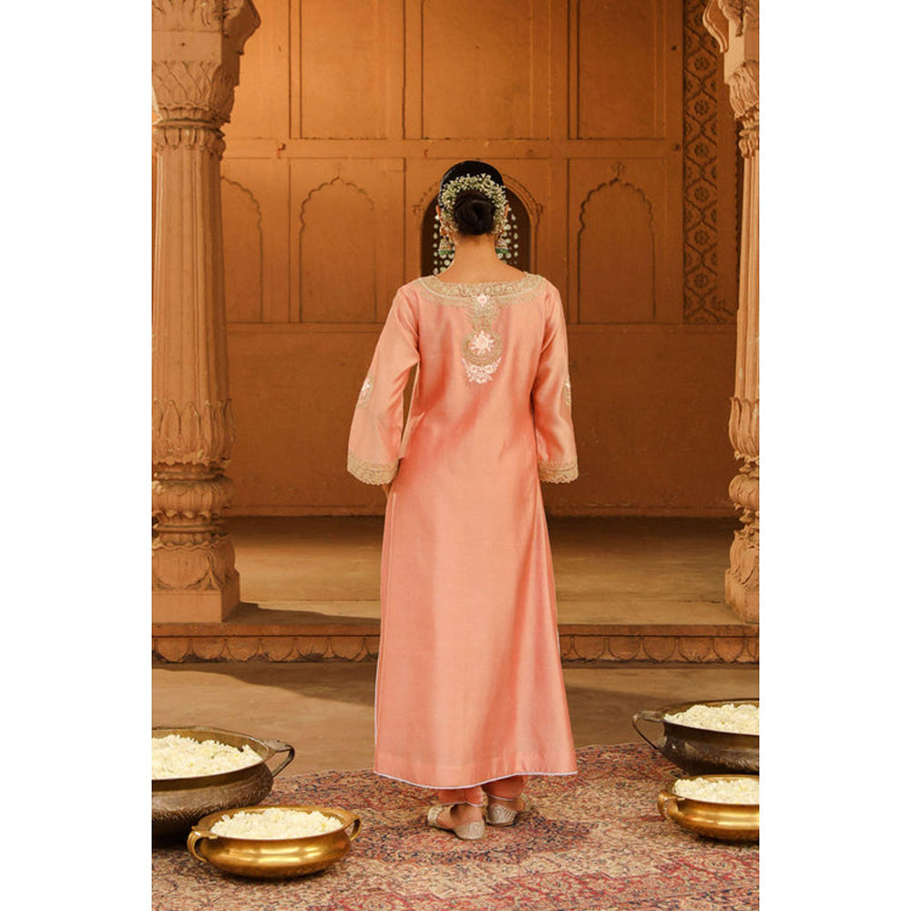 Sheetal Batra Sanvi - Off Rose Long Choga With Salwar