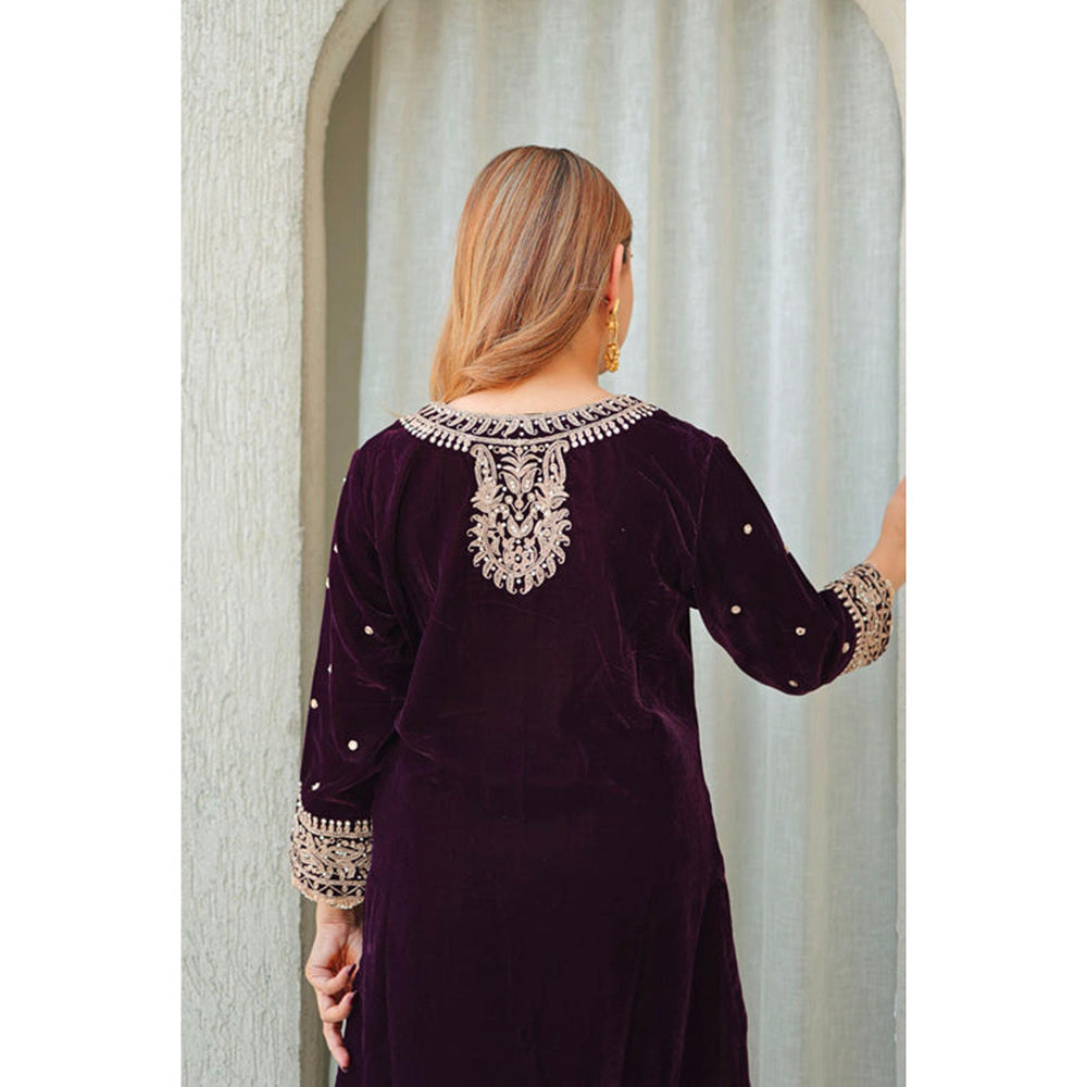 Sheetal Batra Ayat - Silk Velvet Short Kurta With Salwar