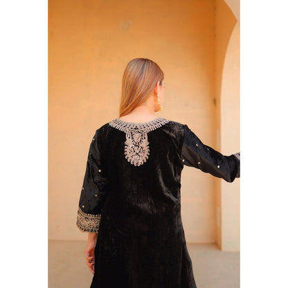 Sheetal Batra Ayat - Silk Velvet Short Kurta With Salwar