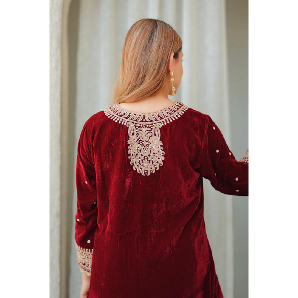Sheetal Batra Ayat - Silk Velvet Short Kurta With Salwar