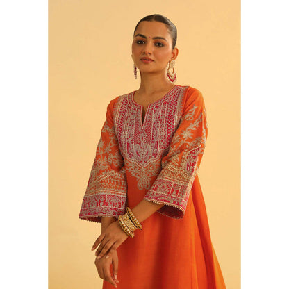 Sheetal Batra Mohsina - Orange Short Kalidaar Choga With Salwar And Dupatta