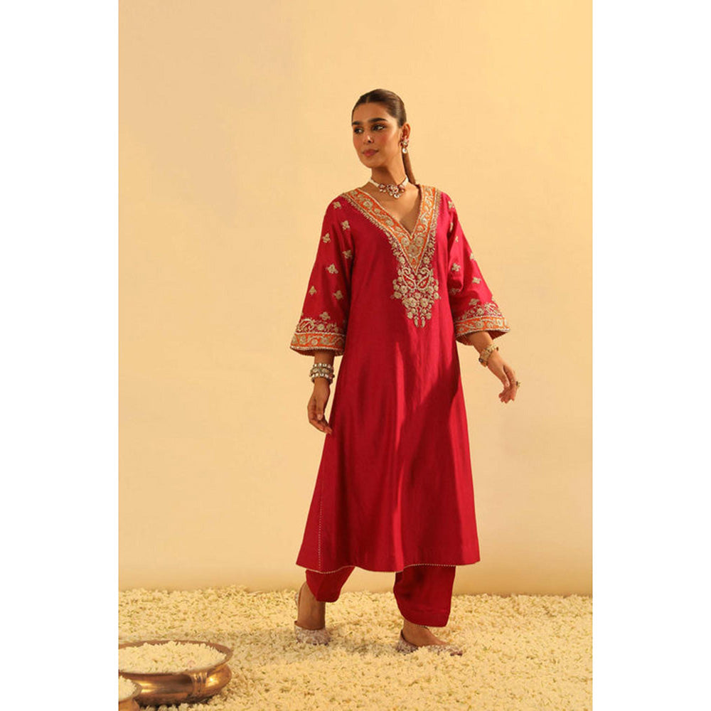 Sheetal Batra Alima - Long A-Line Choga With Salwar And Dupatta