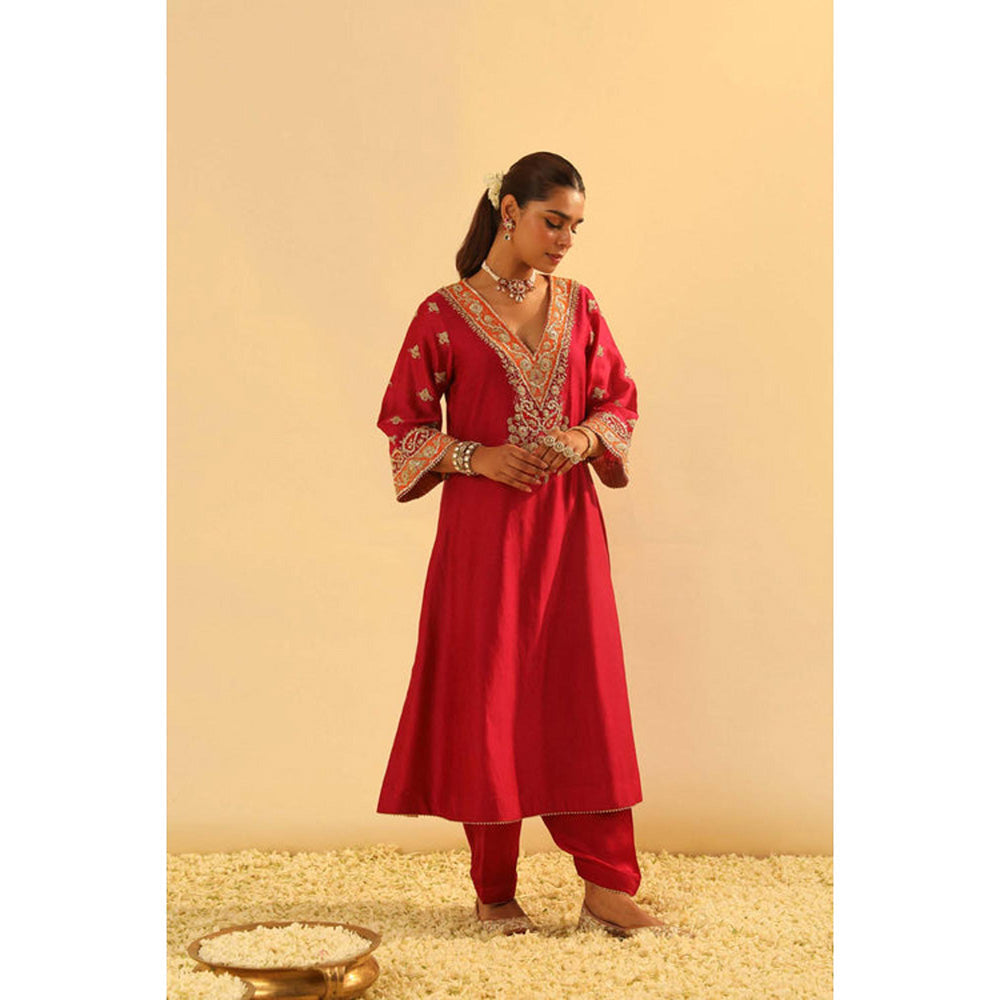 Sheetal Batra Alima - Long A-Line Choga With Salwar And Dupatta
