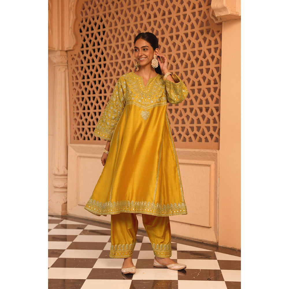 Sheetal Batra Aiman - Short Knee Length Choga With Salwar