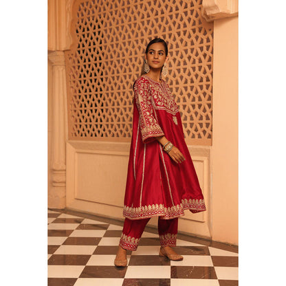 Sheetal Batra Aiman - Short Knee Length Choga With Salwar And Odhni