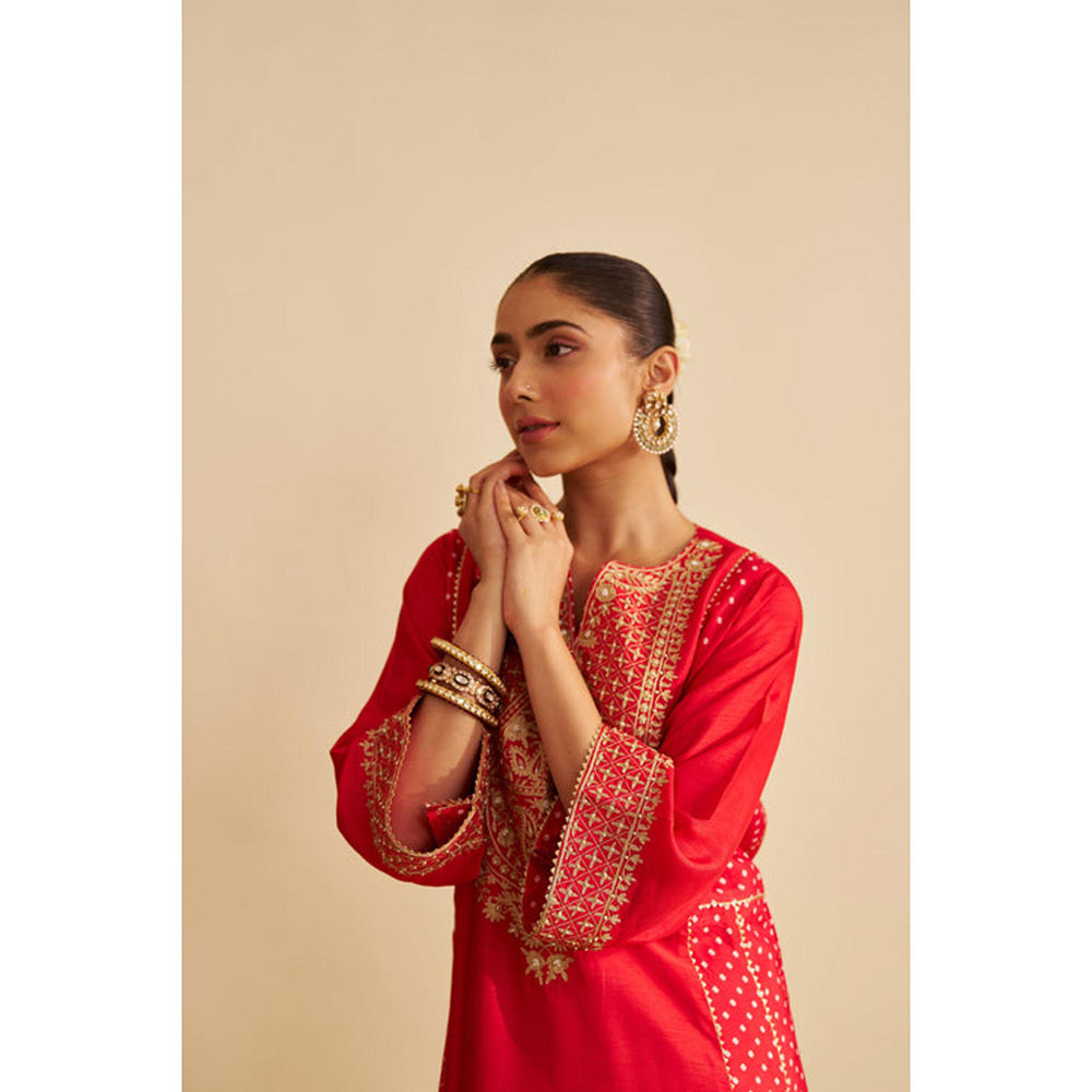 Sheetal Batra Esra - Red Long Chauga With Salwar