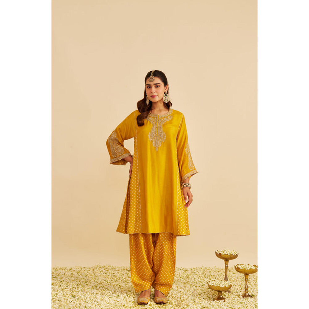 Sheetal Batra Jeriah - Mustard Short Chauga With Salwar And Dupatta