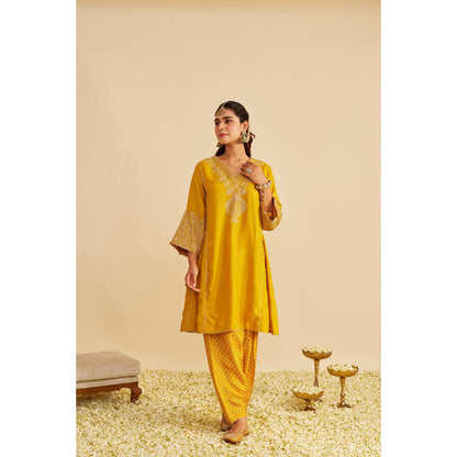 Sheetal Batra Niyah - Mustard Short Chauga With Salwar And Dupatta (Rts)