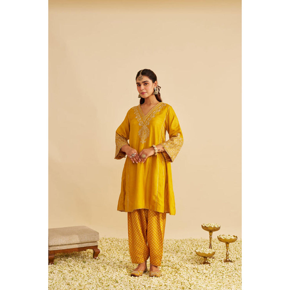 Sheetal Batra Niyah - Mustard Short Chauga With Salwar And Dupatta (Rts)