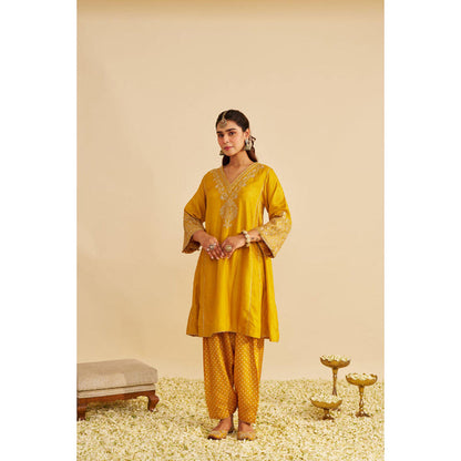 Sheetal Batra Niyah - Mustard Short Chauga With Salwar And Dupatta (Rts)