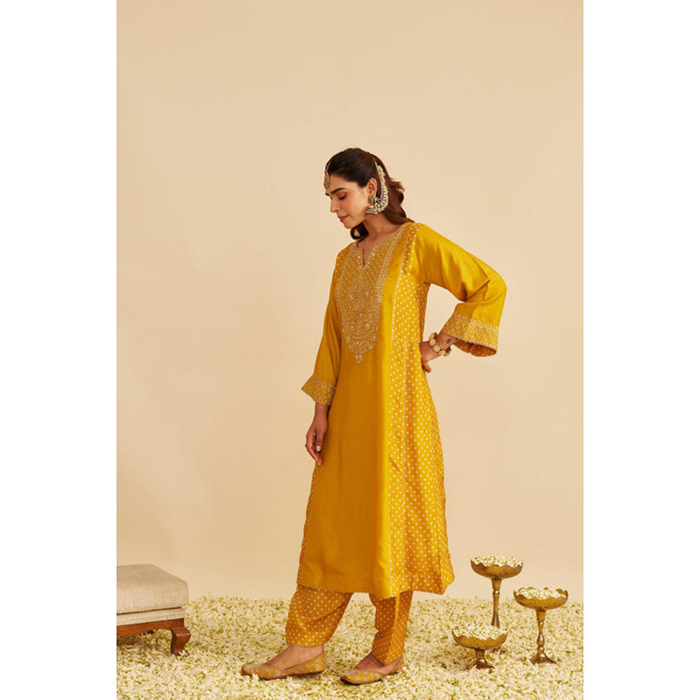 Sheetal Batra Esra - Mustard Long Chauga With Salwar