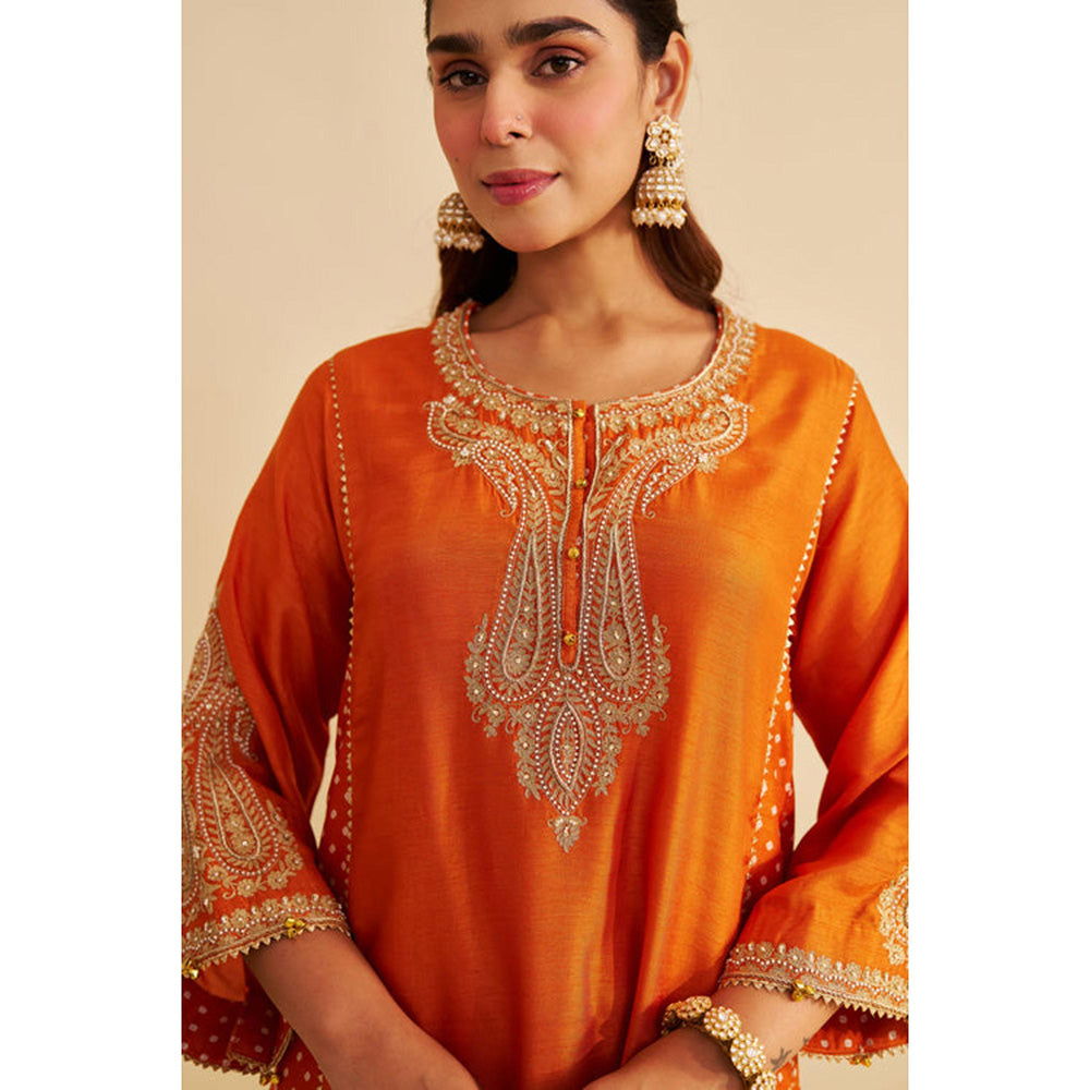 Sheetal Batra Jeriah - Orange Short Chauga With Salwar