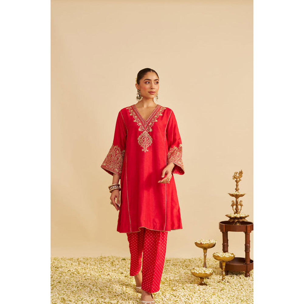 Sheetal Batra Niyah - Red Short Chauga With Salwar