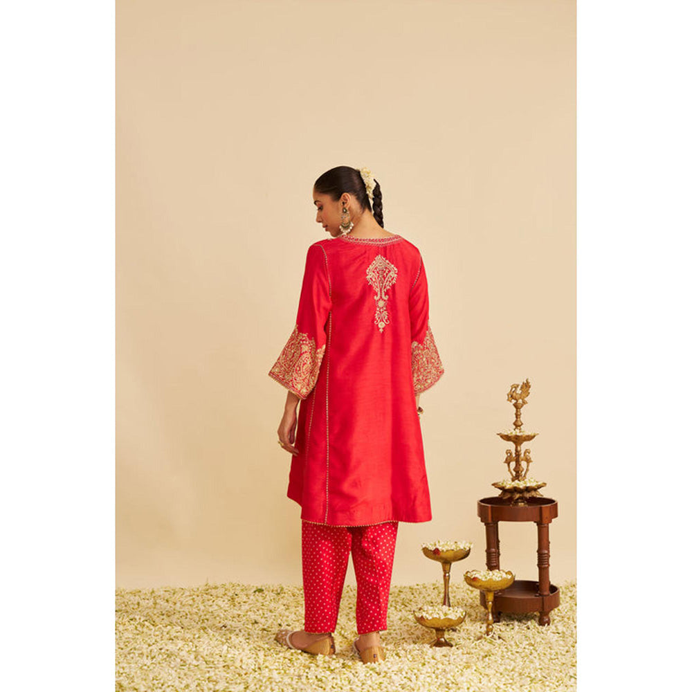 Sheetal Batra Niyah - Red Short Chauga With Salwar