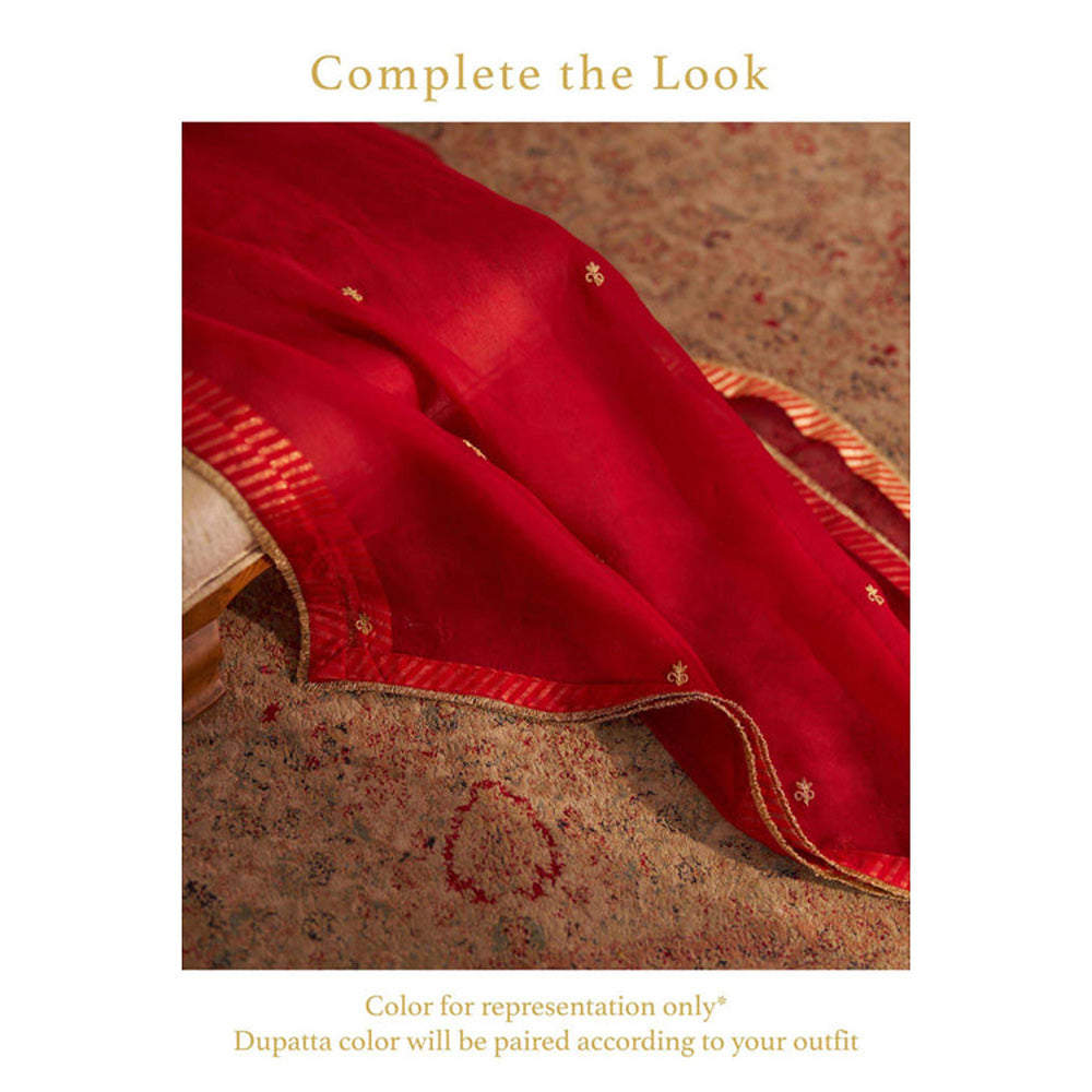 Sheetal Batra Haayat - Deep Red Long Kaftan With Salwar