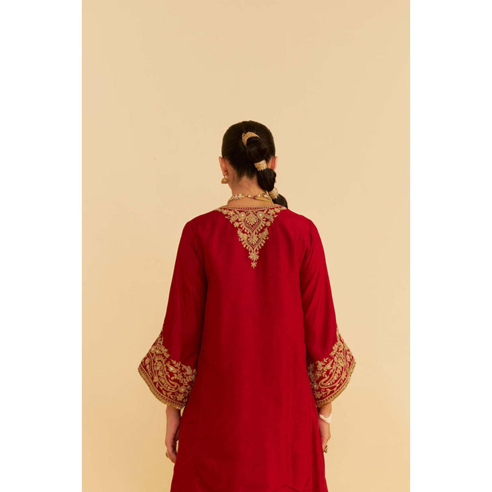 Sheetal Batra Marwa - Deep Red Short Chauga With Salwar (Lxrts)