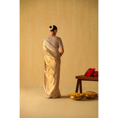Sheetal Batra Saraa Brocade Saree With Stitched Blouse