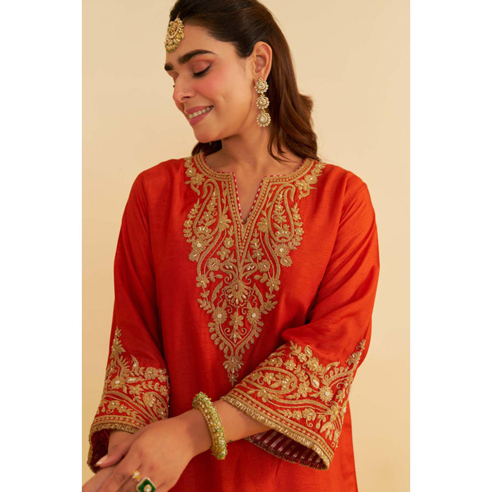 Sheetal Batra Marwa - Burnt Orange Short Chauga With Salwar And Dupatta