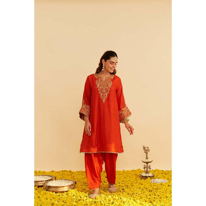 Sheetal Batra Marwa - Burnt Orange Short Chauga With Salwar