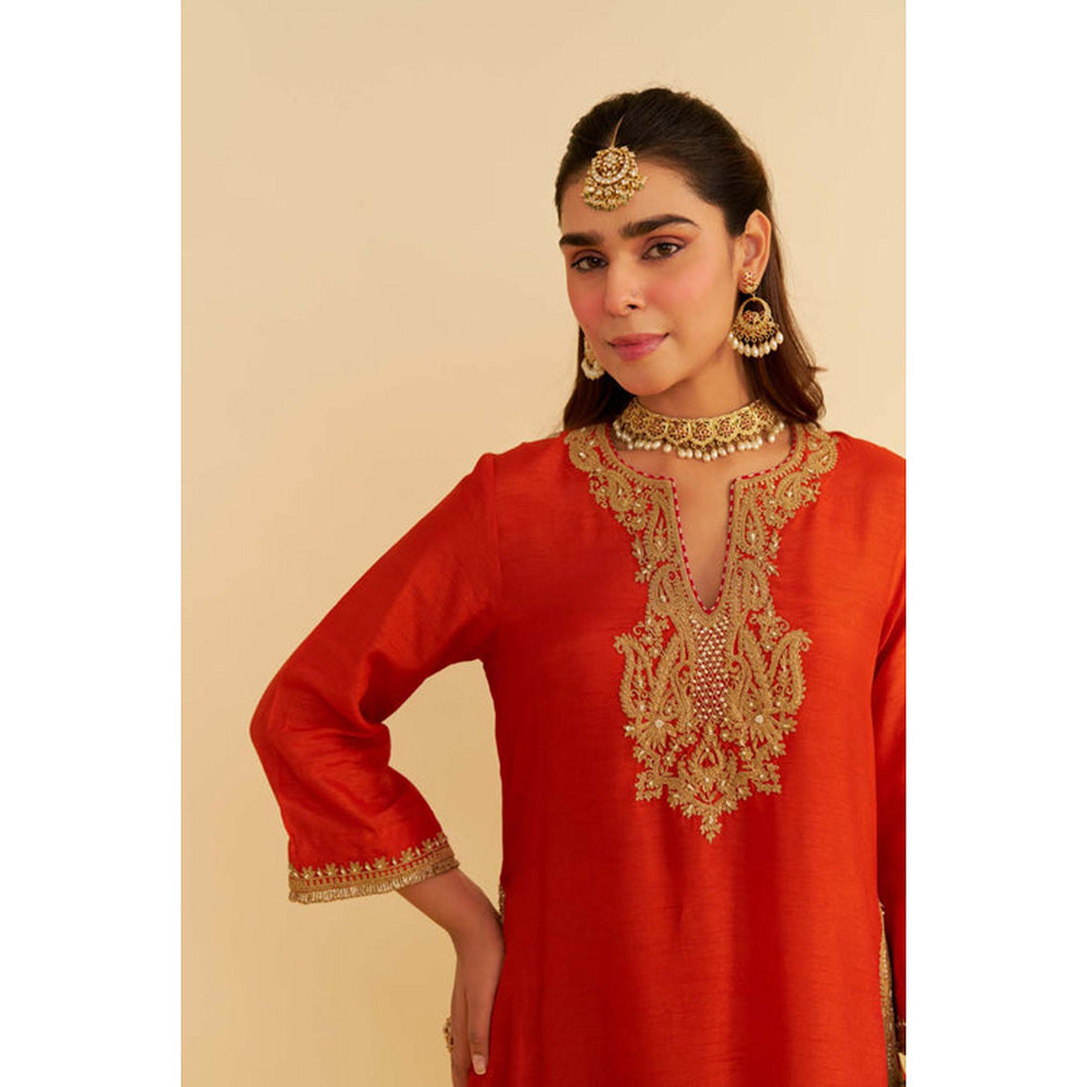 Sheetal Batra Amaya - Burnt Orange Long Kaftan With Salwar