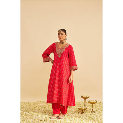 Sheetal Batra Zaliyah - Red Long Chauga With Salwar And Dupatta