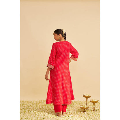 Sheetal Batra Zaliyah - Red Long Chauga With Salwar And Dupatta