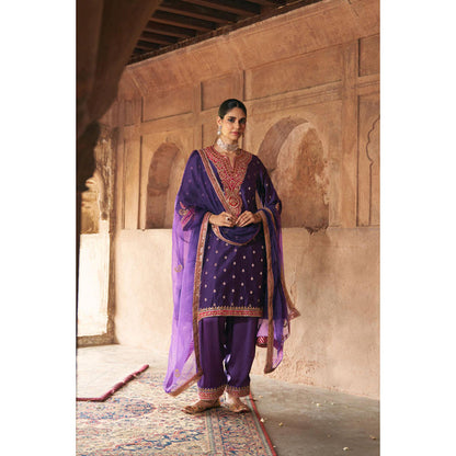Sheetal Batra Hafsa - Deep Purple Chauga With Salwar