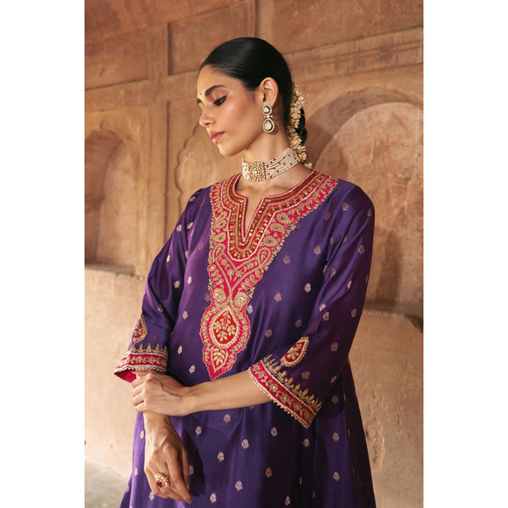 Sheetal Batra Hafsa - Deep Purple Chauga With Salwar