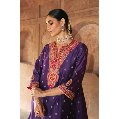 Sheetal Batra Hafsa - Deep Purple Chauga With Salwar