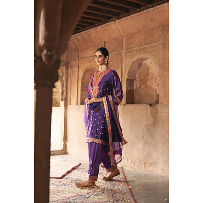 Sheetal Batra Hafsa - Deep Purple Chauga With Salwar