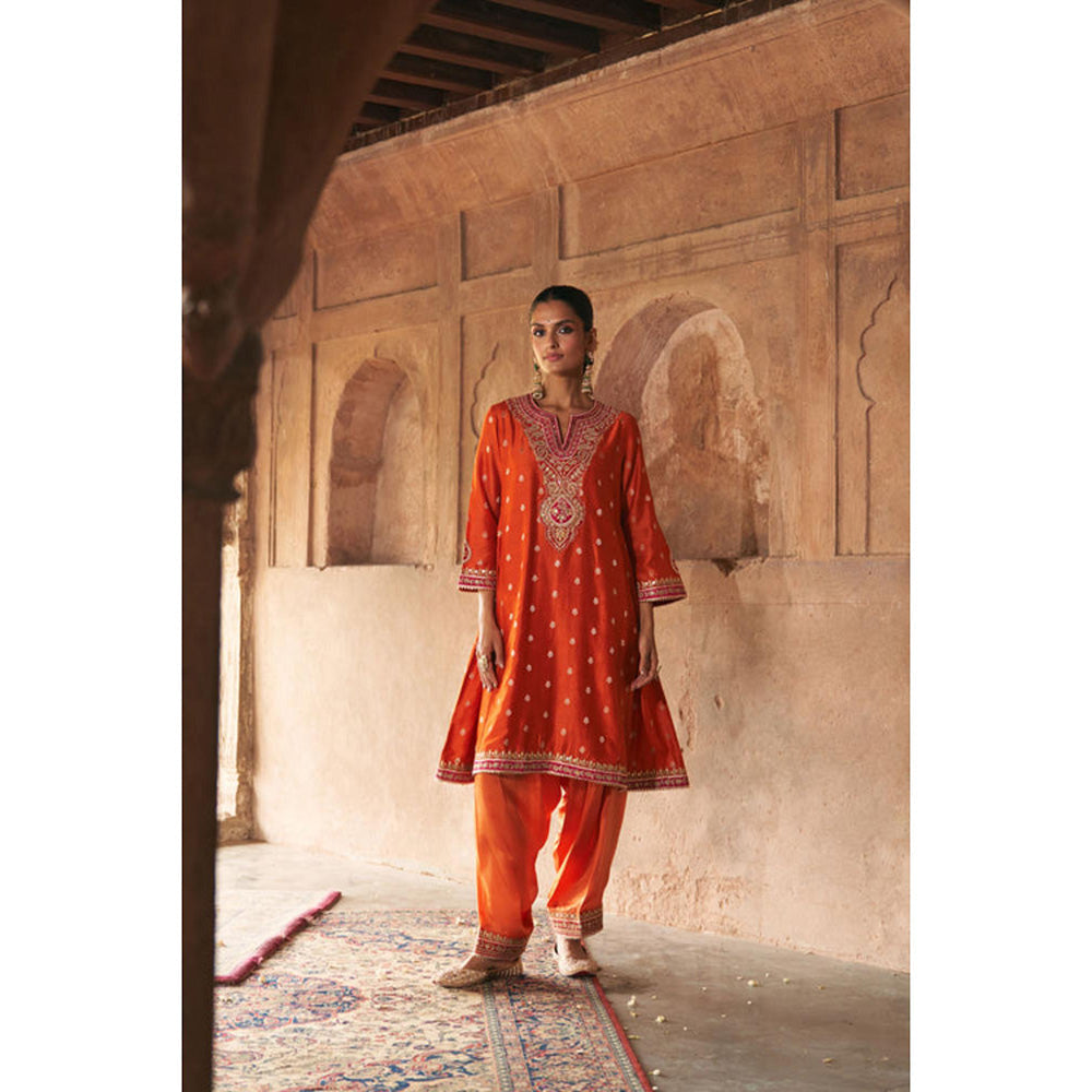 Sheetal Batra Hafsa - Burnt Orange Chauga With Salwar
