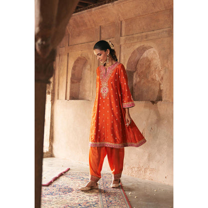 Sheetal Batra Hafsa - Burnt Orange Chauga With Salwar And Dupatta