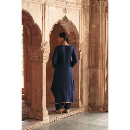 Sheetal Batra Amaya - Deep Blue Long Kaftan With Salwar