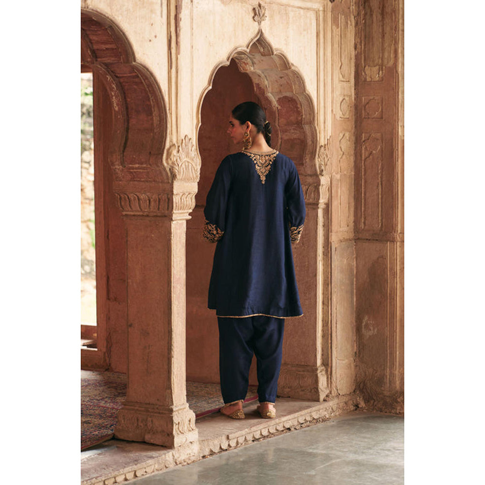 Sheetal Batra Marwa - Deep Blue Short Chauga With Salwar