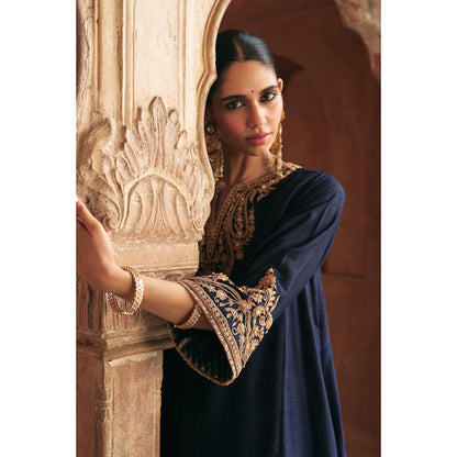 Sheetal Batra Marwa - Deep Blue Short Chauga With Salwar And Dupatta