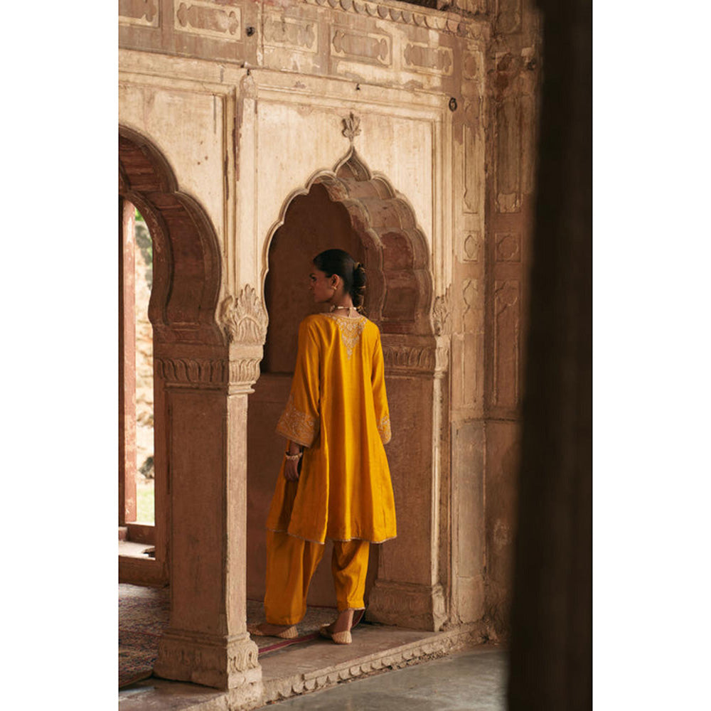 Sheetal Batra Marwa - Mustard Short Chauga With Salwar And Dupatta