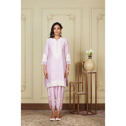 Sheetal Batra Ayika - Periwinkle Short Kurta With Dhoti Pant And Dupatta