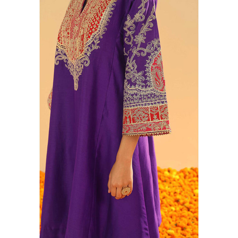 Sheetal Batra Mohsina - Purple Short Kalidaar Chauga With Salwar