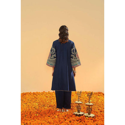 Sheetal Batra Mohsina - Dark Blue Short Kalidaar Chauga With Salwar