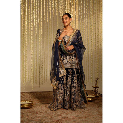 Sheetal Batra Dhillon In Aafiya - Deep Blue Kurta With Sharara